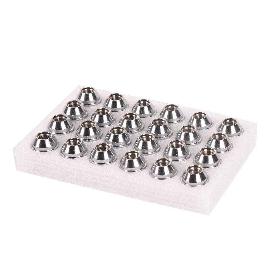 24x Chrome Lug Nuts M14x1.5 For Chevy Silverado Tahoe Suburban Colorado Foto 1 de 4