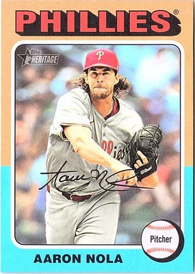 Aaron Nola 2024 Topps Heritage #596 High Number Philadelphia Phillies Foto 1 de 2