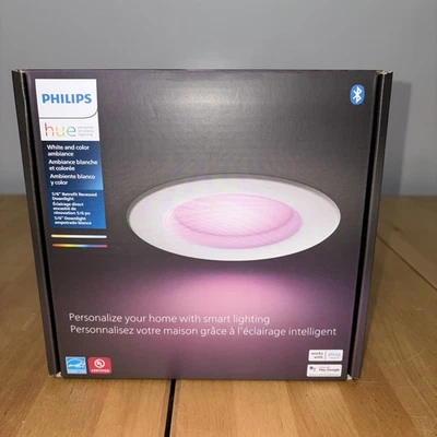 Downlight empotrado de techo inteligente Philips Hue blanco y color ambiente 5/6" Foto 1 de 4