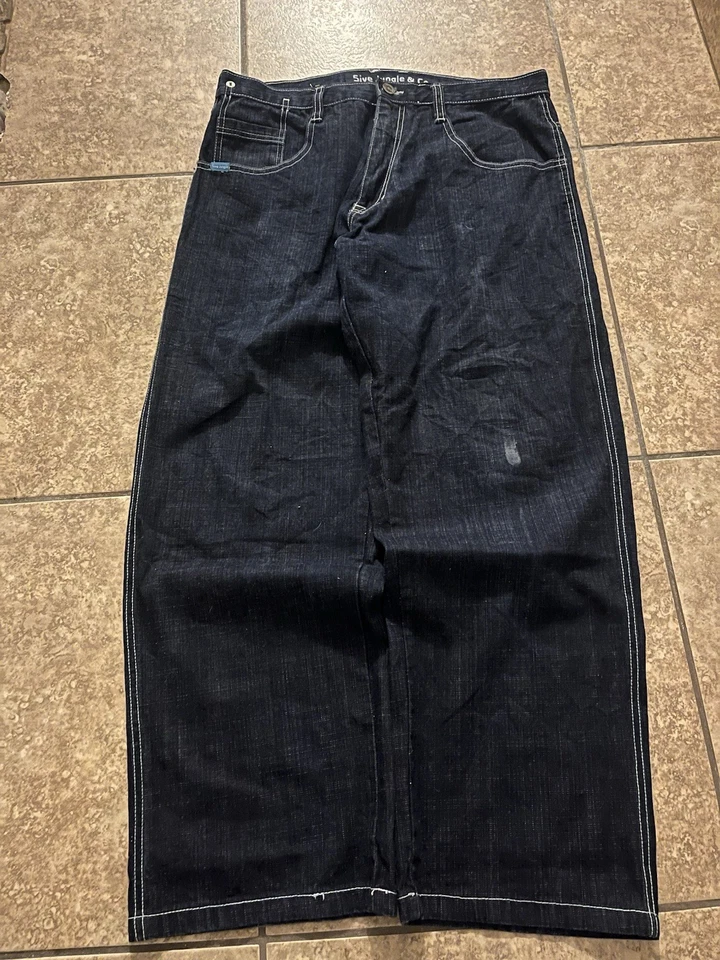 Y2K 2000s Hip Hop Embroidered 5ive Jungle & Co Jeans Men's Size 38 - Image 1 of 4