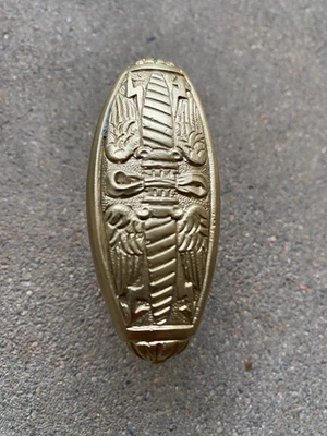 Ancienne poignée de crémone de fenetre en bronze,chateau - Photo 1/4