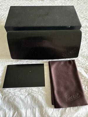 Estuche para gafas/gafas de sol PERSOL negro unisex con paño de limpieza Foto 1 de 4