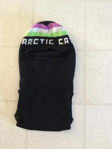 Vintage Arctic Cat Knit Full Face Mask Black Striped Balaclava USA - Picture 1 of 5