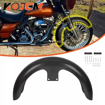 Para Harley Touring Electra Street Glide para-lama dianteiro 21" envoltório de roda preto fosco - Imagem 1 de 4