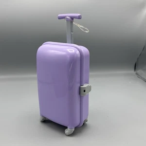 Accesorio para muñeca púrpura sin marca almacenamiento de viaje maleta rodante cierre de pestillo 8" - Imagen 1 de 7