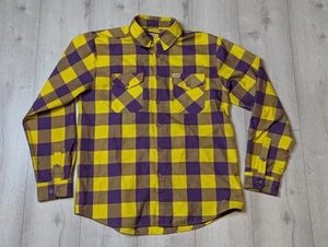 Dixxon Flanella Adulto Taglia L Uomo Viola Giallo Flanella "The Mamba" Kobe Bryant - Foto 1 di 15