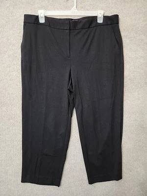 Talbots Ponte Knit Ankle Pants Womens 2X Black Stretch Career NEW - Image 1 of 4