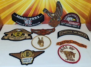 Vintage Harley Davidson Patches Lot of 10 Sturgis 1994 HOG Ladies of Harley - Picture 1 of 5