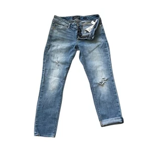 Lucky Brand 4/27 Lolita Crop Jeans | Mid Rise, Light Wash, Distressed Slim Fit - Picture 1 of 10