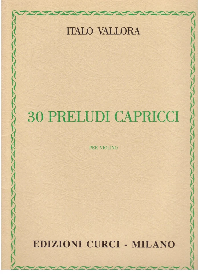 Italo Vallen : 30 préludes caprices pour violon - courbes - Photo 1/1