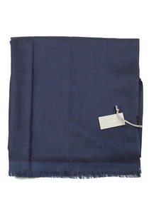 Bufanda Tom Ford Azul Cachemira Seda Firma 75"/30" Nueva Con Etiquetas - Imagen 1 de 3