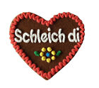 Magnesy Schleich di Heart brązowe z czerwoną falą Lodówka Magnes na lodówkę