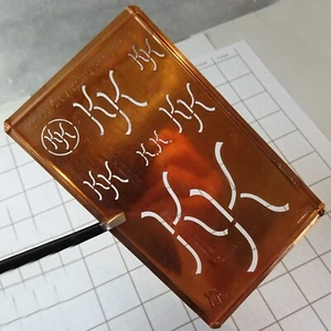 KK K K monogram initials letters copper stencil antique family tree name sign - Picture 1 of 10