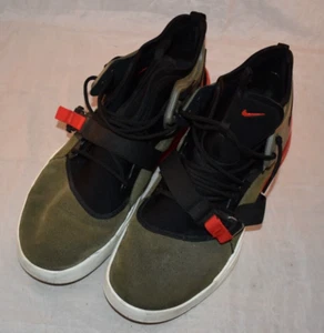 Nike Air Force 270 Men's Size 15 Medium Olive / Challenge Red Used - Picture 1 of 9