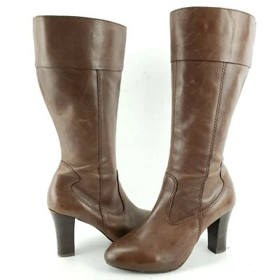 ANA 023-7008 Mujer Cuero Marrón 8M Botas Cremallera Tacón Plataforma Un Nuevo Enfoque Foto 1 de 4