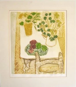 Ruth Kerkovius  Sun Drift Colored Wood Cut Print 1968  Numbered Signed  16  x 19 - Picture 1 of 12