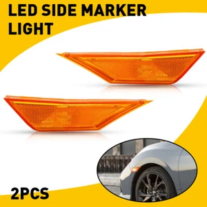 For 2016-2021 HONDA CIVIC Front Fender Side Marker Light Set RH LH W/ LED Bulbs - Picture 1 of 11