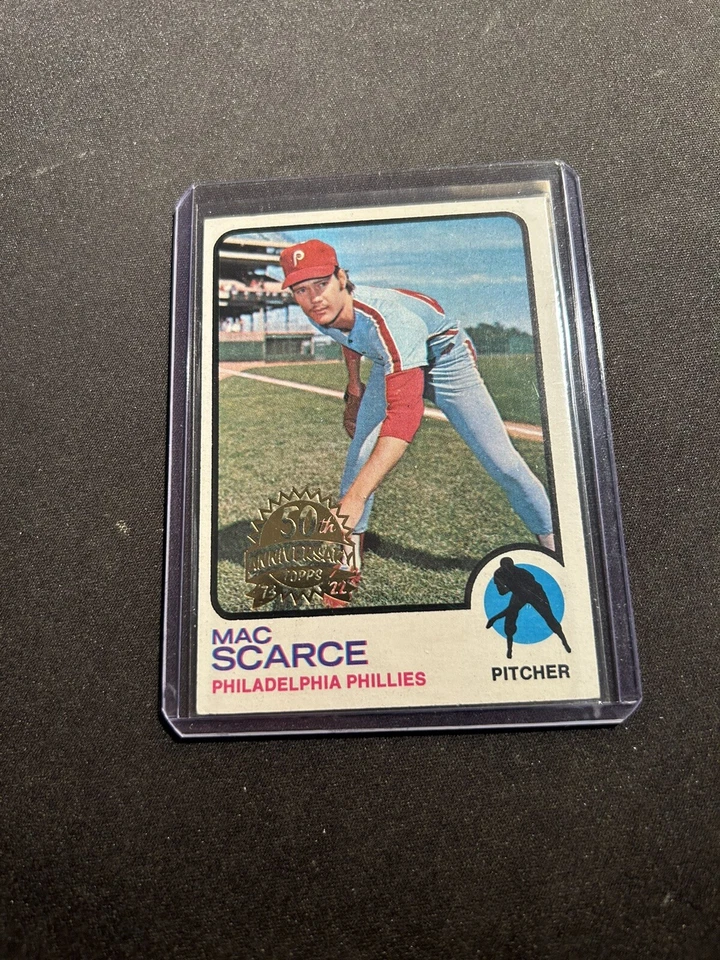 2022 TOPPS HERITAGE HIGH NUMBER MAC SCARCE #6 1973 STAMPED BUYBACK BASEBALL CARD - Image 1 of 2