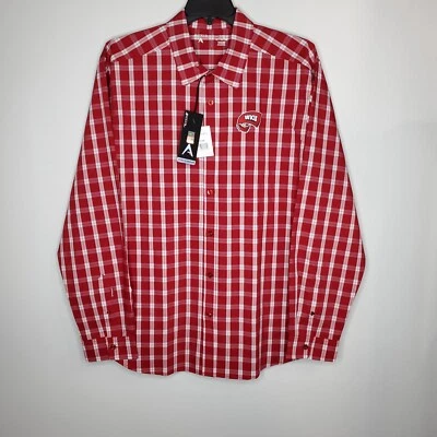 Camisa de fútbol americano Western Kentucky Hilltoppers para hombre 2XL roja blanca a cuadros con botones Foto 1 de 4