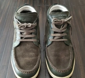 Cadillac Mens Basketball Shoes Green 91680316E Leather High Top Sz US 10 UK 9 - Picture 1 of 15