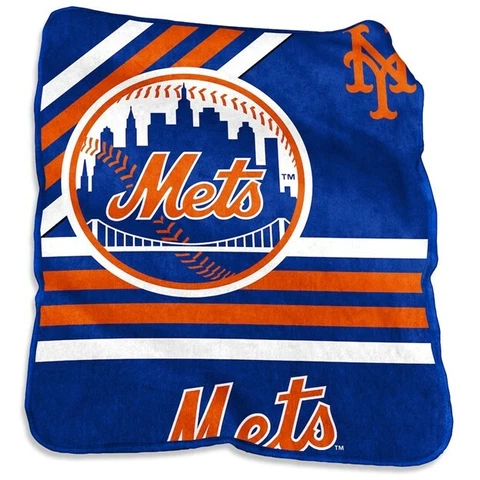 New York Mets 50" by 60" Plush Raschel Throw Blanket Cover