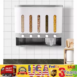Kitchen Cereal Containers Storage Dry Food Containers Wall Mounted Dispenser - Picture 1 of 17