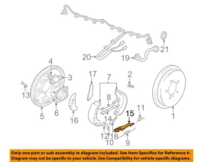 Componentes de freno de suspensión trasera Suzuki OEM 1999 Vitara - Puntal 5383065D00 Foto 1 de 2