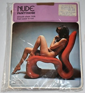 Vintage NOS NEW 60's-70's Ladies OSFA 100% Nylon Panty Hose Great Image!! USA - Picture 1 of 6
