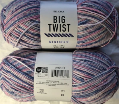 Big Twist Menagerie Yarn 5.29 OZ EA/ 410 YDS-MANY COLORS- DISCOUNT SHIPPING ON 2 - Image 1 of 4