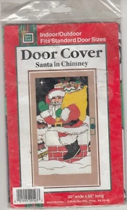 Cubierta de puerta Brite Star SANTA IN CHIMNEY 30x60 interior/exterior nueva en paquete - Imagen 1 de 2