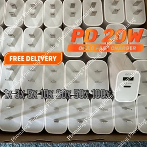 Wholesale Bulk 20W Fast Charger Cube USB C Power Adapter For iPhone iPad Android - Picture 1 of 20