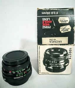 Prinz Compact Wide Angle Camera Lens 28mm f/2.8, f/Konika 110-206 box & instruct - Picture 1 of 6
