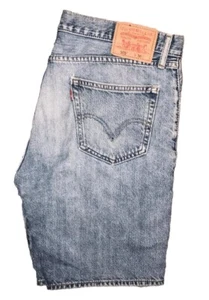 Levis 505 Jean Shorts Mens 36 Light Blue Straight Fit Jorts 9” - Picture 1 of 13