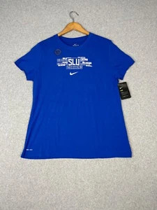 St Louis University Shirt Womens XL Royal Blue SLU Billikens Nike Dri Fit. - Picture 1 of 11
