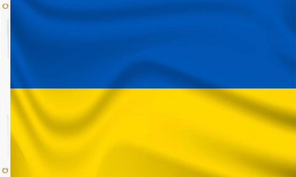 UKRAINE FLAG 3 x 2 FT (60cmx90cm) SMALL FABRIC UKRAINIAN GREAT QUALITY IN STOCK - Image 1 of 1