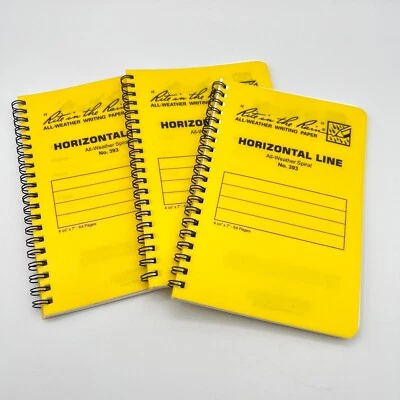 3-Rite in the Rain All-Weather Horizontal Line Side Spiral 4 5/8" x 7" Notebooks - Image 1 of 4