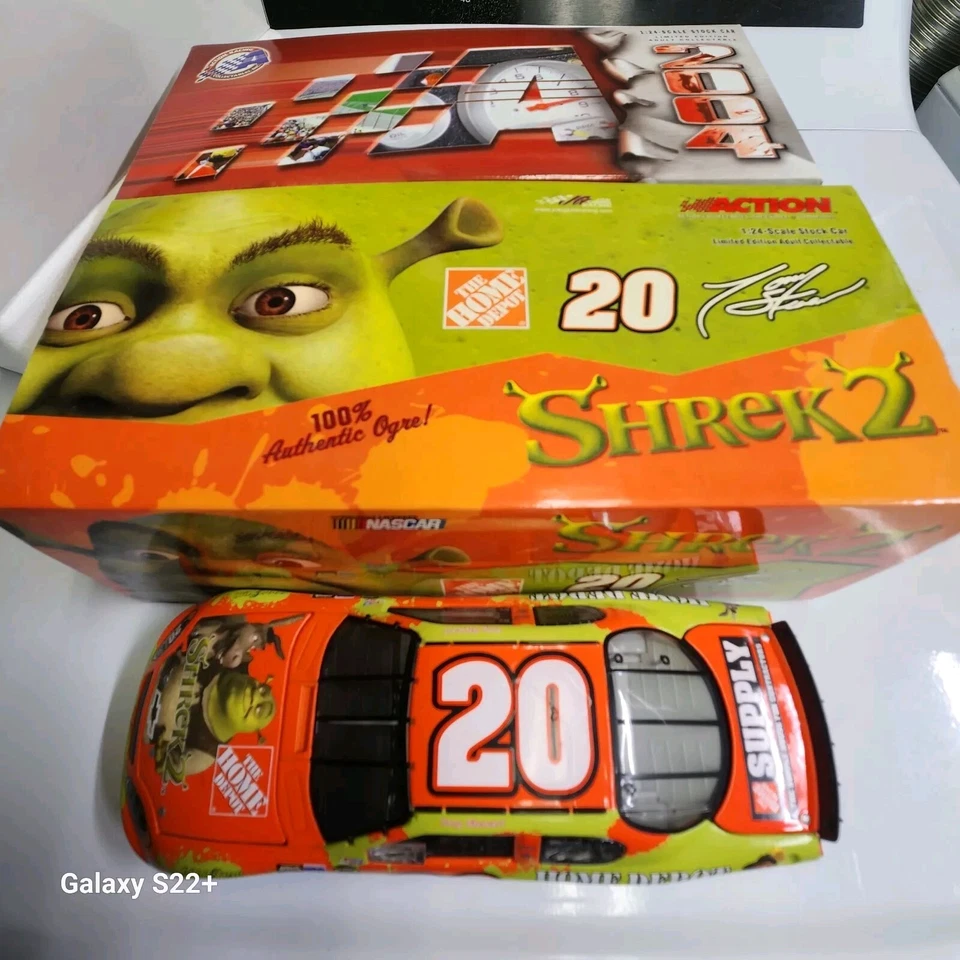 2004 Tony Stewart Action 1/24 Shrek 2 Chevy Monte Carlo In Excellent Condition  - Image 1 of 1