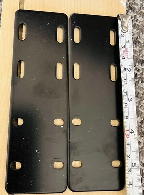 2 Rack Mount Bracket Holder Metal Connector Plates Brown - Image 1 of 2