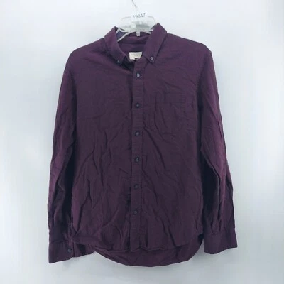 Club Monaco Camisa Abotonada Hombre Talla Pequeña Púrpura Slim Fit Algodón Cuello Informal Foto 1 de 4