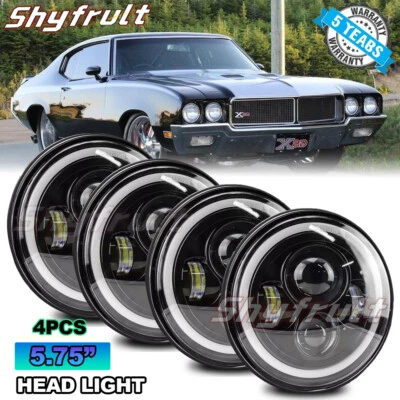 4x 5 3/4 5.75" LED Headlights HI/LO Beam for Buick-Skylark 1961-1972 GS 455 Foto 1 de 4