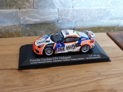 Porsche Cayman GT4 Clubsport #354 Teichmann 24h Nürburgring 2016 MINICHAMPS 1: - Immagine 1 di 4