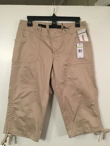 (New w Tags) Women's NINE WEST JEANS 4/27 AVERAGE, CROP PANTS , COLOR: SAND - Picture 1 of 8