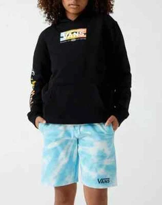 Vans Big Kids Easy Logo Gradient Black Multi Unisex Hoodie (VN0A7SG7BLK) Size M - Picture 1 of 6