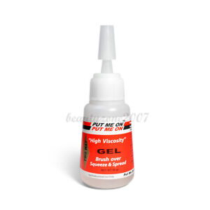 Put Me On Brush on Gel Nail Glue For Dipping Powder Silk -Thick/Red