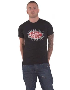 Hole T Shirt Eyeball Band Logo new Official Mens Black - Picture 1 of 3