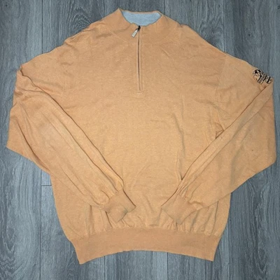 Suéter Peter Millar Cuarto Cremallera Para Hombres XL Algodón Cachemira Arnold Palmer Golf Foto 1 de 4