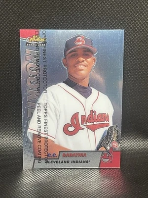 1999 Topps Finest - дебютанты C.C. Sabathia No294 (RC) — КАК НОВАЯ — УПАКОВКА СВЕЖАЯ 🔥 - Изображение 1 из 2