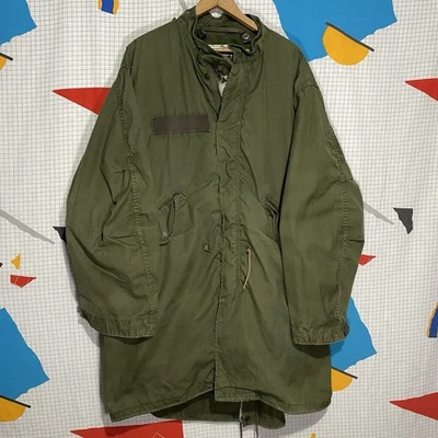Chaqueta Parka Vintage Años 80 M-65 Cola de Pescado M65 USGI Pequeña Ártica Extremo Frío 1983 Foto 1 de 4