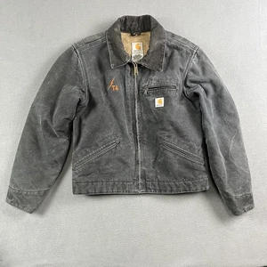 Vintage Carhartt Jacke Damen Small grau Detroit Sherpa gefüttert Full Zip Outdoor - Bild 1 von 6