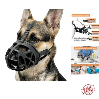 All-Round Comfort Basket Muzzle for Medium Dogs - Ideal for Training & Grooming - Image 1 of 4